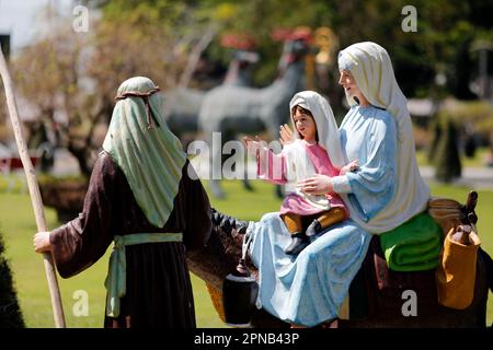 Bai-Dau-Kirche. Der Flug nach Ägypten. Heilige Familie, Vung Tau. Vietnam. Stockfoto