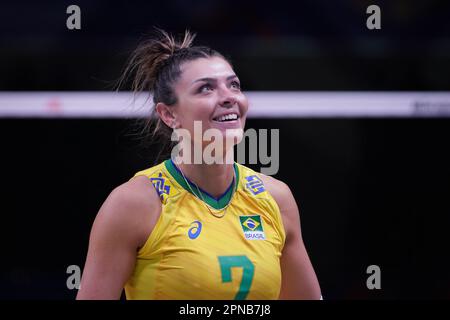 ANKARA, TURKIYE - 13. JULI 2022: Montibeller Rosamaria in Brasilien gegen Japan VNL-Viertelfinale in der Ankara Arena Stockfoto