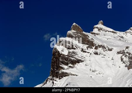 Französische Alpen. Berg: Les Aiguilles de Warens. Saint-Gervais. Frankreich. Stockfoto