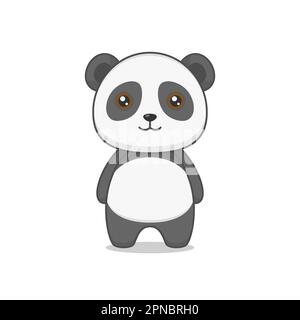 Süße, Fette Panda Cartoon-Figur Stock Vektor