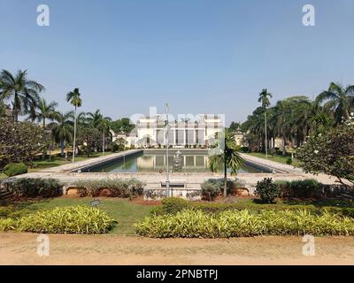 Chowmahalla Palace in Hyderabad, Indien, zeigt ein beeindruckendes Beispiel königlicher Architektur mit einer Mischung aus europäischer, Mogul- und indoislamischer St. Stockfoto