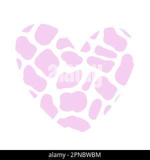 Wildes Herz Vektor-Leoparden-Leopardenmuster Stock Vektor