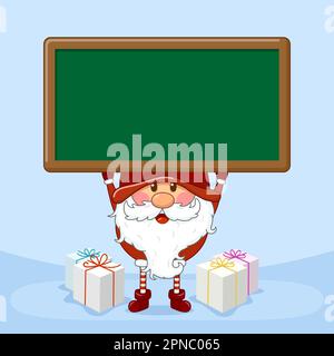 Süßes Weihnachtsgnom-Holding-Board Stock Vektor