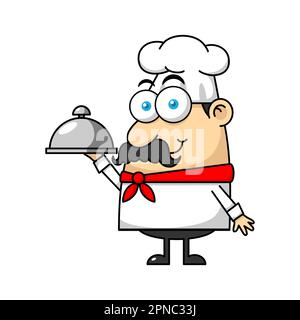 Logo Des Küchenchefs Mascot Stock Vektor