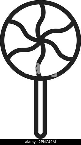 Vektorbild des Lollipop-Symbols. Geeignet für mobile Apps, Web-Apps und Printmedien. Stock Vektor
