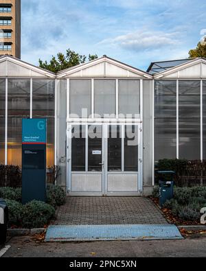 Gewächshaus der Berliner Hochschule für angewandte Wissenschaften (BHT), Hochzeit, Mitte, Berlin, Deutschland Stockfoto