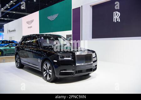 Rolls-Royce Cullinan Black Badge auf der Bangkok International Motor Show 2023 am 21. März 2023 in Nonthaburi, Thailand. Stockfoto