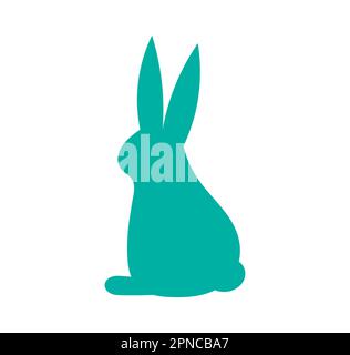 Die Silhouette der Osterhase-Ikone. Vektordarstellung. Stock Vektor