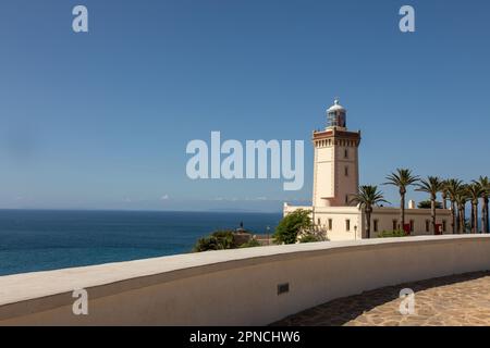 Tanger, Marokko - 2022: Cape Spartel Reservat nahe Tanger, mit einem sehr berühmten Leuchtturm Stockfoto