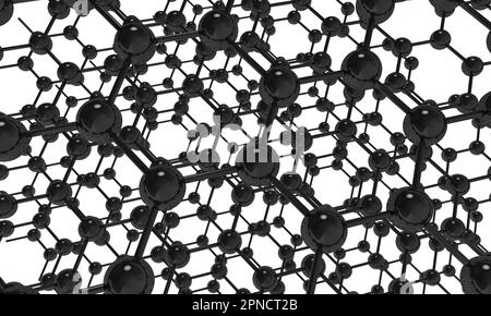 Das Gitter aus Graphen. Abstrakter Hintergrund. Stockfoto