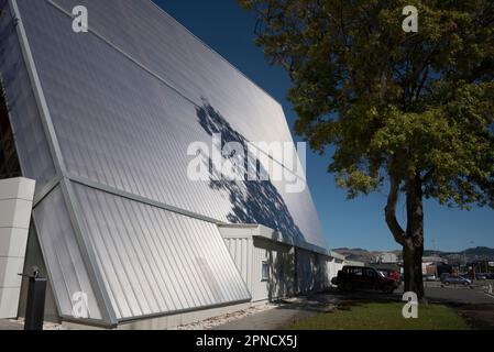 Die Cardboard Cathedral, Latimer Square, Christchurch, South Island, Neuseeland Stockfoto
