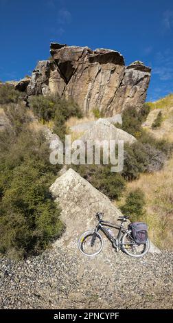 Otago Railtrail, Südinsel, Neuseeland. Stockfoto