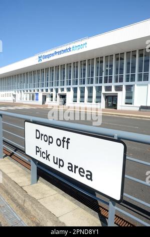 Flughafen Glasgow Prestwick, 18/04/23. Stockfoto