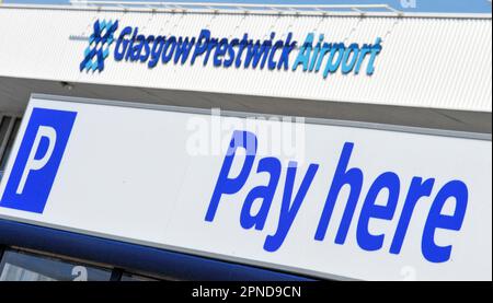 Flughafen Glasgow Prestwick, 18/04/23. Stockfoto