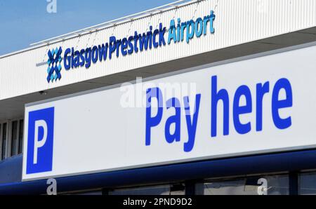 Flughafen Glasgow Prestwick, 18/04/23. Stockfoto