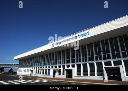 Flughafen Glasgow Prestwick, 18/04/23. Stockfoto