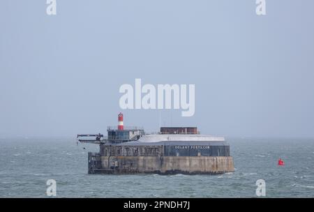 Spitbank Fort im Solent von Southsea, Portsmouth. Stockfoto