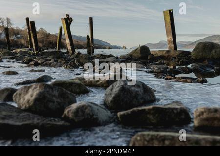 Loch Ness, in der Nähe von Dores, 03/09/2023. Stockfoto