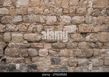 Historische Mauer, alte Steinwand, Stockfoto