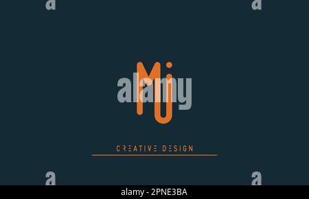 Buchstabe Modern Creative Logo MI , im Stock Vektor