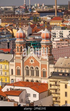 PILSEN, TSCHECHISCHE REPUBLIK, EUROPA - die große Synagoge. Stockfoto