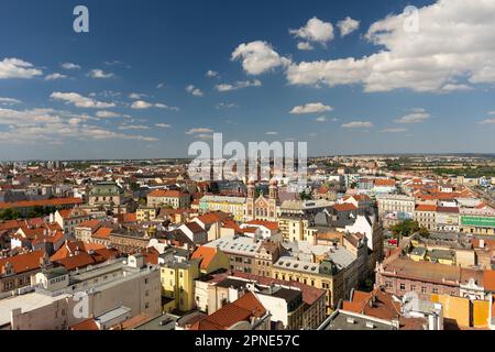 PILSEN, TSCHECHISCHE REPUBLIK, EUROPA - Wohn- und Gewerbegebiete. Stockfoto