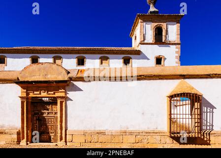 Seitenansicht. Casa de las Torres - Haus der Türme. Palasthaus, erbaut von Don Antonio Fernández Alejo im 18. Jahrhundert, im Barockstil. Temblequ Stockfoto