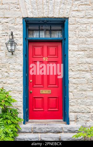 Traditional front door in Kingston Ontario Canada. Stockfoto