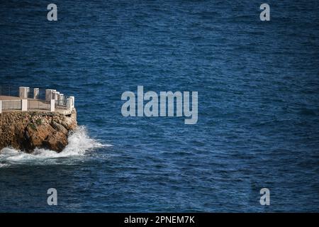 Roquebrune Cap Martin, Frankreich. 16. April 2023. Sea Illustration während der Tennisveranstaltung Rolex Monte-Carlo, ATP Masters 1000 am 16. April 2023 im Monte-Carlo Country Club in Roquebrune Cap Martin, Frankreich - Photo Matthieu Mirville/DPPI Credit: DPPI Media/Alamy Live News Stockfoto