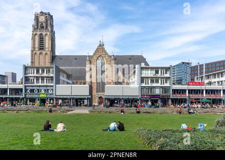 Laurenskerk St. Lawrence Church aus Green, Hoogstraat, Stadsdriehoek, Rotterdam, Provinz Südholland, Königreich der Niederlande Stockfoto