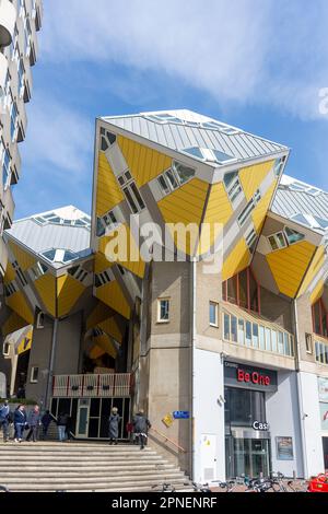 Cube Houses (Kubuswoningen), Hoogstraat, Stadsdriehoek, Rotterdam, Provinz Südholland, Königreich der Niederlande Stockfoto