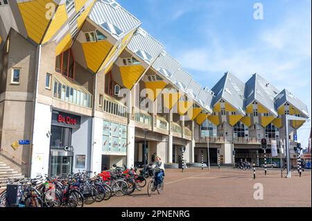 Cube Houses (Kubuswoningen), Hoogstraat, Stadsdriehoek, Rotterdam, Provinz Südholland, Königreich der Niederlande Stockfoto