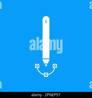 Weißer digitaler Bleistift wie ein Eingabestift Stock Vektor