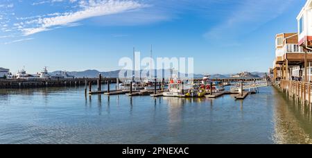 Ein Bild vom Pier 39 Marina. Stockfoto