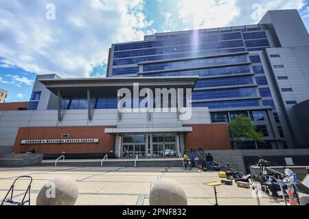 Wilmington, Delaware, USA. 18. April 2023. Außenansicht des Leonard Williams Justice Center am Dienstag, den 18. April 2023 in Wilmington, Delaware. (Kreditbild: © Saquan Stimpson/ZUMA Press Wire) NUR REDAKTIONELLE VERWENDUNG! Nicht für den kommerziellen GEBRAUCH! Stockfoto