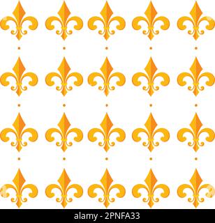 Nahtloser Musterhintergrund mit Lys-Blütensymbolen Vektor Stock Vektor