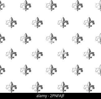 Nahtloser Musterhintergrund mit Lys-Blütensymbolen Vektor Stock Vektor