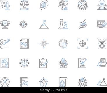 Symbolsammlung für Zeilen der Umsatzströme. Umsatz, Einkommen, Gewinn, Cashflow, Einnahmen, Lizenzgebühren, Anzeigenvektor und lineare Illustration. Abonnement Stock Vektor