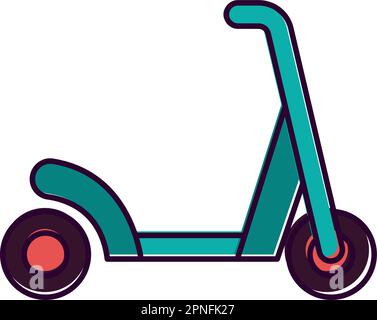 Isolierter farbiger Roller-Symbol-Vektor Stock Vektor