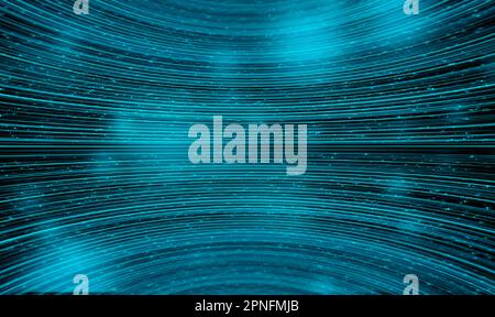 Abstrakter heller blau-schwarzer Hintergrund. Ein glitzernder Glitzer, Teilchen-Illustration in elegantem symmetrischem Stil. Stockfoto