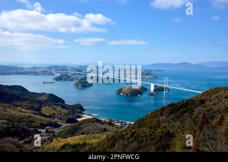 Kurushima Kaikyo Bridges, Präfektur Ehime, Japan Stockfoto