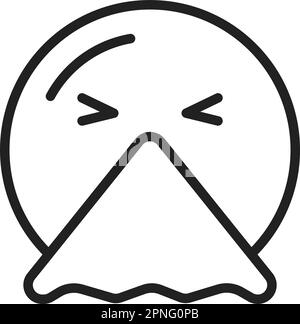 Vektorbild des Niesgesichtssymbols. Geeignet für mobile Apps, Web-Apps und Printmedien. Stock Vektor