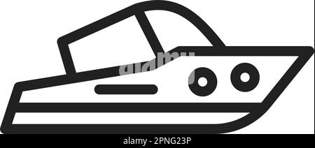 Vektorbild des Yachtsymbols. Geeignet für mobile Apps, Web-Apps und Printmedien. Stock Vektor