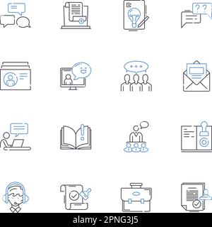 Sammlung von Symbolen für proprietäre Prozesse. Patente, Geheimhaltung, Exklusivität, Innovation, Techniken, Methoden, Produktentwicklungsvektor und linear Stock Vektor