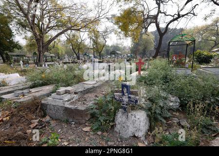 Indischer Christlicher Friedhof, Paharganj, Neu-Delhi, Indien Stockfoto