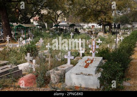 Indischer Christlicher Friedhof, Paharganj, Neu-Delhi, Indien Stockfoto