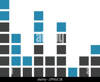 Cartoon im Vektordesign mit Equalizer für die Musiklautstärke Stock Vektor