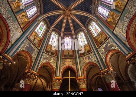 Gewölbe des Chors und Apse, Kirche Saint-Germain-des-Prés, Paris, Frankreich Stockfoto