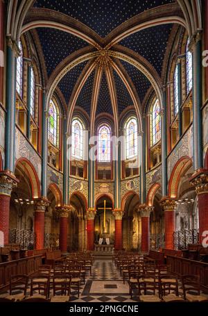 Gewölbe des Chors und Apse, Kirche Saint-Germain-des-Prés, Paris, Frankreich Stockfoto