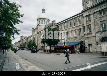 Montreal, QC, Kanada - September 2022 Wahrzeichen des Hafens bei sonnigem Wetter. Hochwertiges Foto Stockfoto